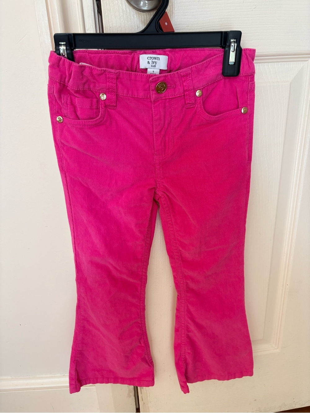 crown & ivy Bright Pink Corduroy Girls Pants